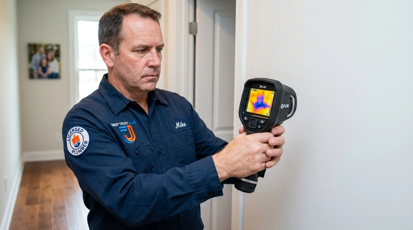Thermal imaging leak detection by Johns Plumbing LLC in East Moline